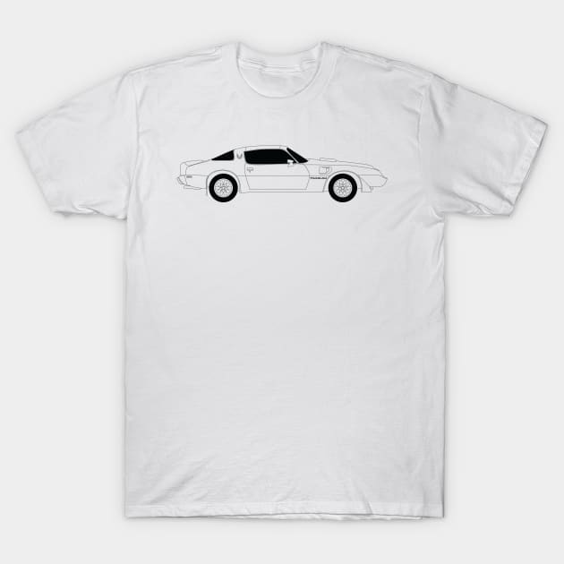 Trans Am Black Outline T-Shirt by kindacoolbutnotreally